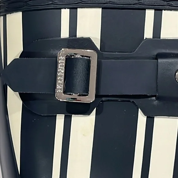 Hunter Mid-Calf Rain Boots Navy/White Sz 8 - Picture 6 of 13